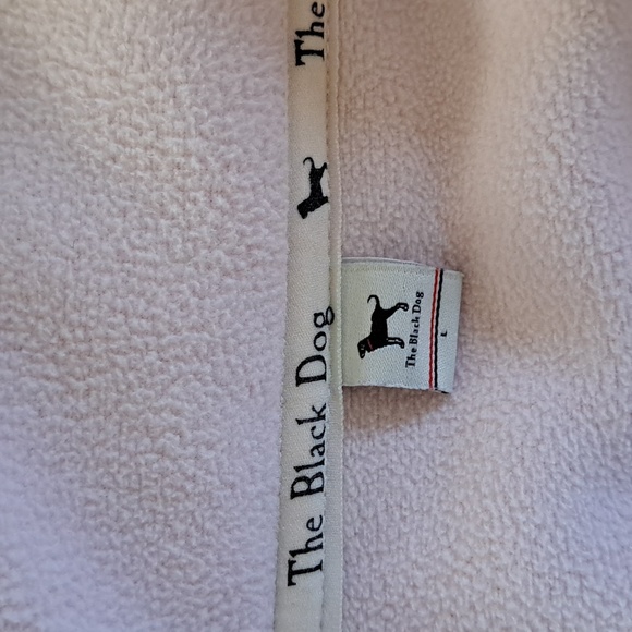 The Black Dog Womens Classic Cream Sherpa/Teddy Half Zip Pullover Pouch Pocket L - Picture 7 of 9